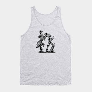 Dancing Robots 1 steampunk artwork Tank Top